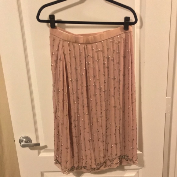 Badgley Mischka Dresses & Skirts - VINTAGE! Badgley Mischka 100% SILK Beaded Skirt